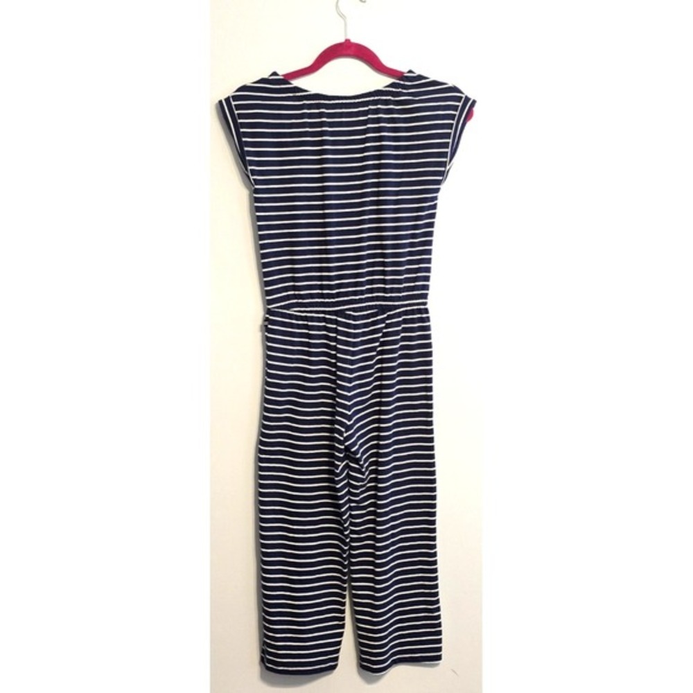 Nautica Blue White Striped Jumpsuit Girls Size M 8/10 Glitter Pineapple Nautical - Picture 3 of 10